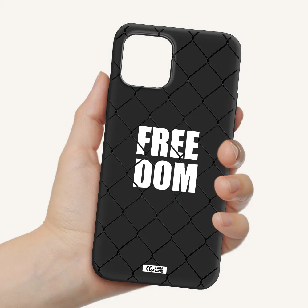 a close-up of a chain link fence Apple iPhone 12 mini Silicone black Case