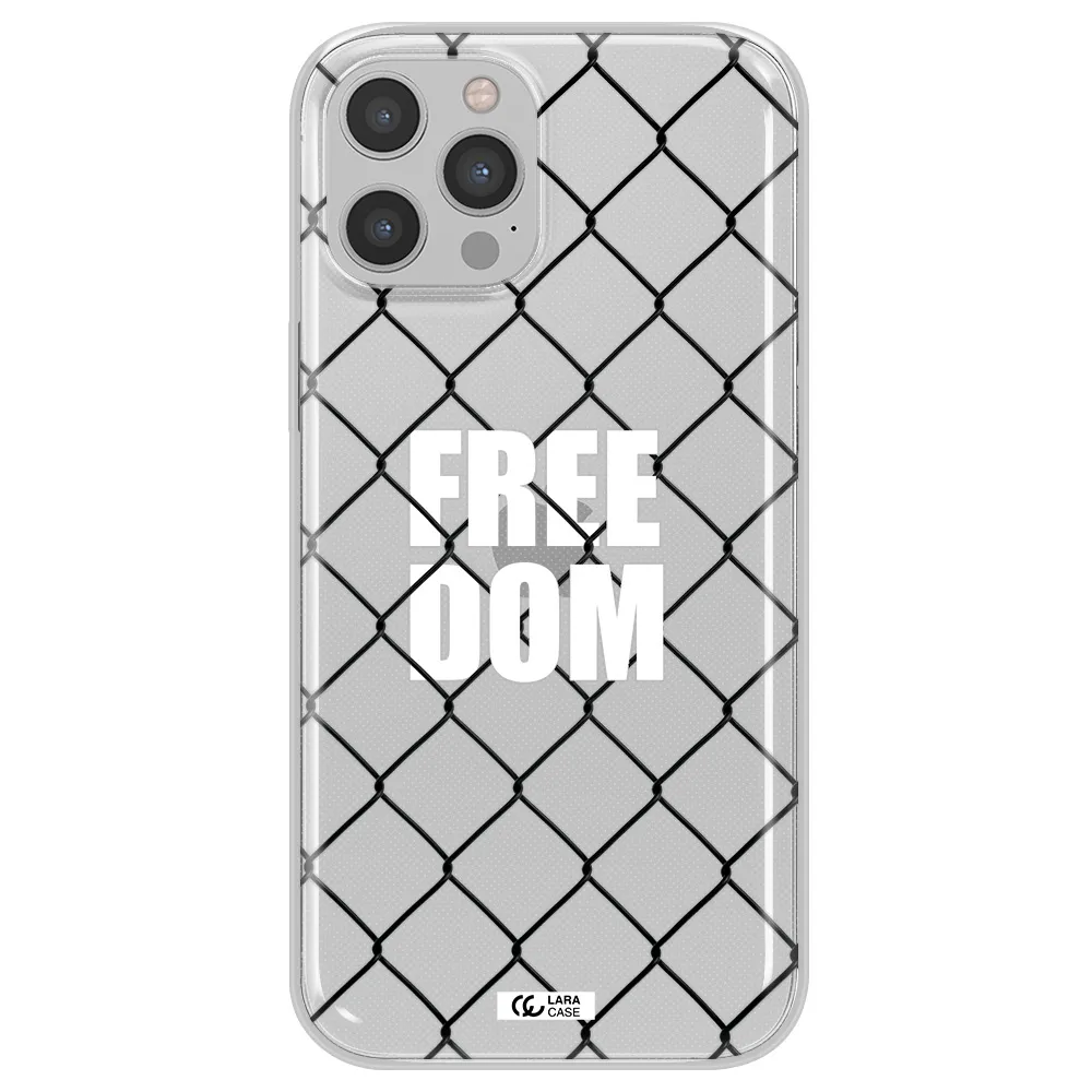 a close-up of a chain link fence Apple iPhone 12 pro Clear TPU Case