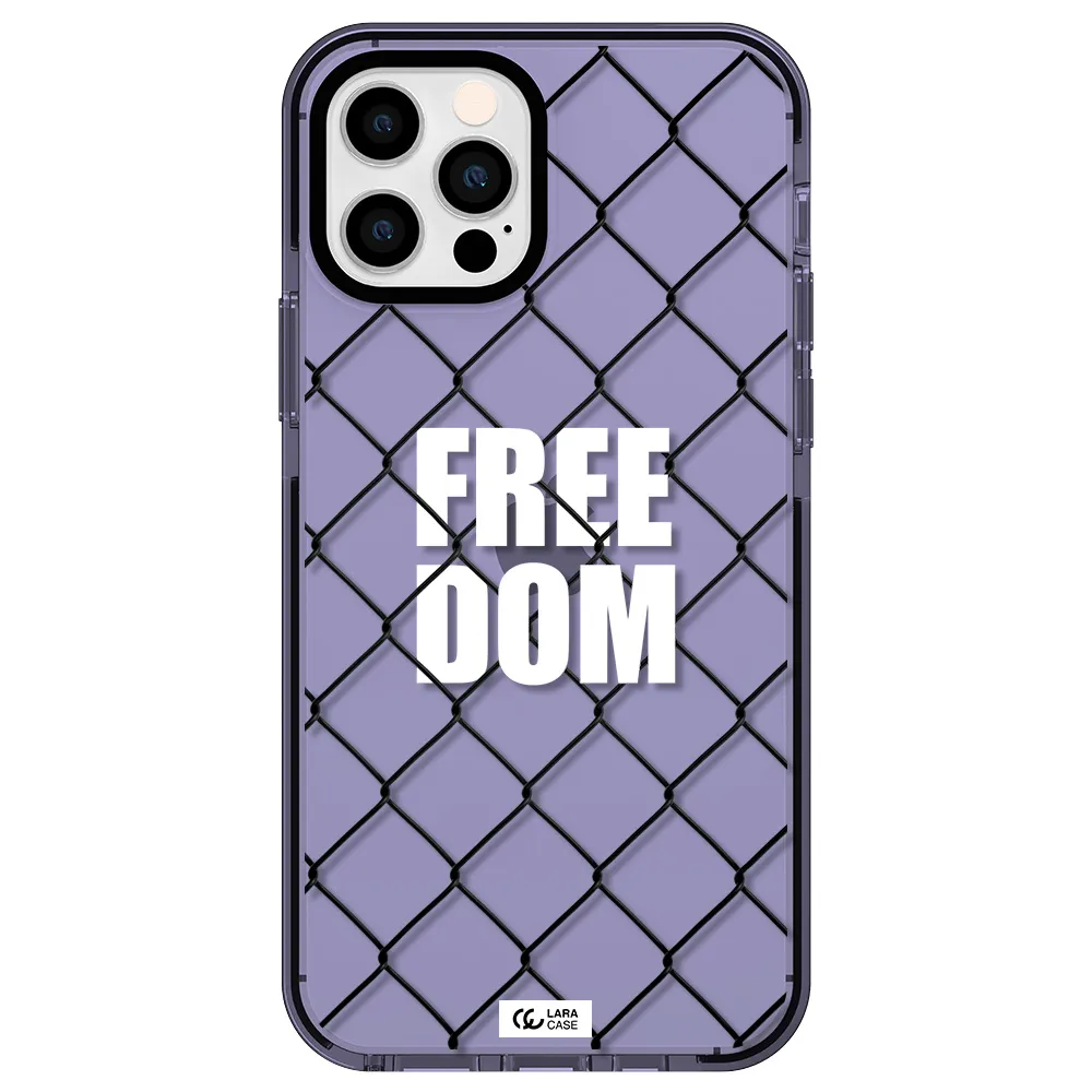 a close-up of a chain link fence Apple iPhone 12 pro impact Lilac Case