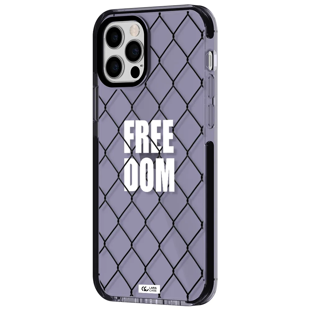 a close-up of a chain link fence Apple iPhone 12 pro impact Lilac Case