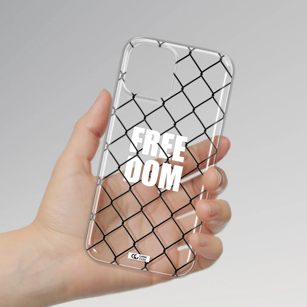 a close-up of a chain link fence Apple iPhone 12 pro max Clear TPU Case