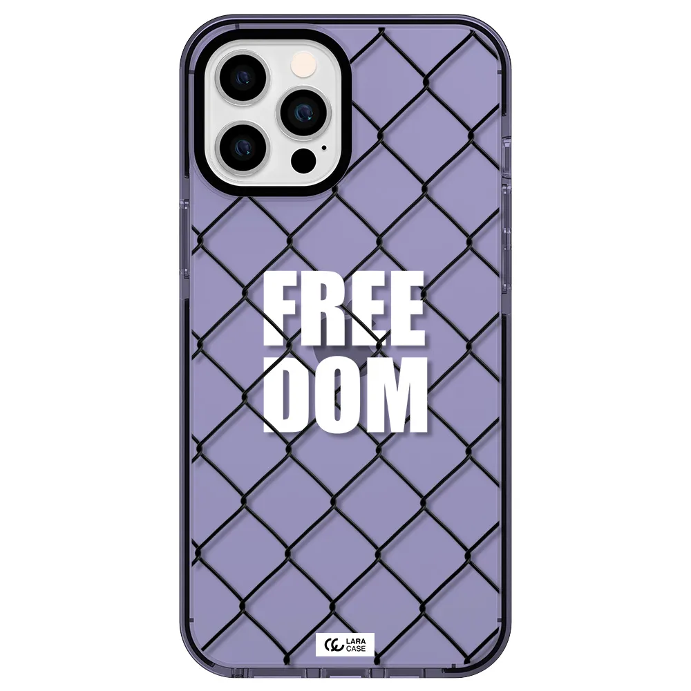 a close-up of a chain link fence Apple iPhone 12 pro max impact Lilac Case