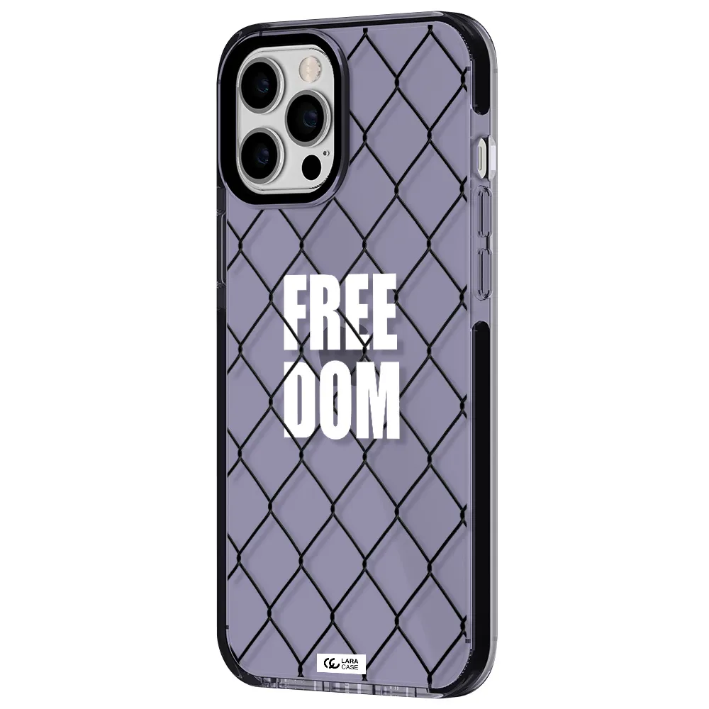 a close-up of a chain link fence Apple iPhone 12 pro max impact Lilac Case