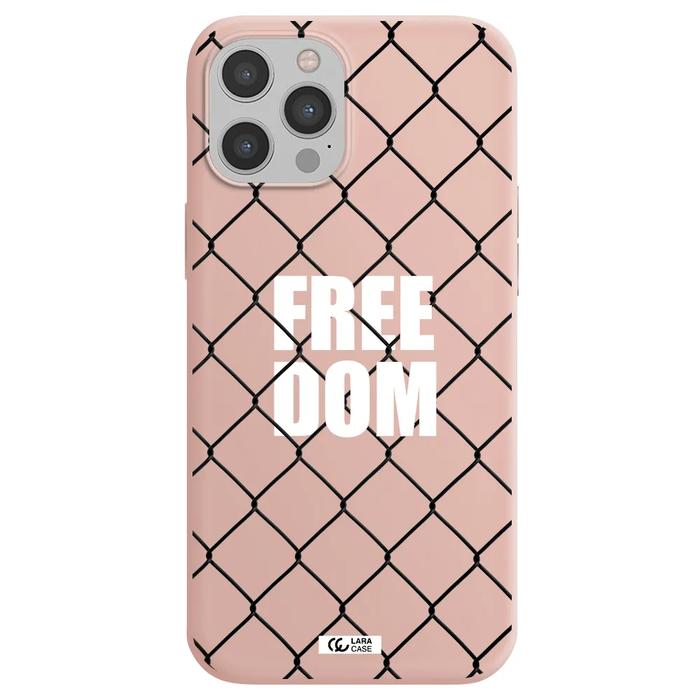 a close-up of a chain link fence Apple iPhone 12 pro max Silicone pastel pink Case