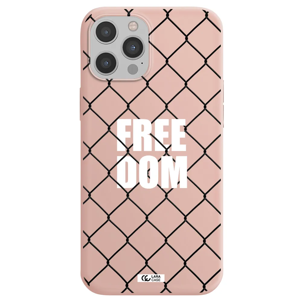 a close-up of a chain link fence Apple iPhone 12 pro Silicone pastel pink Case