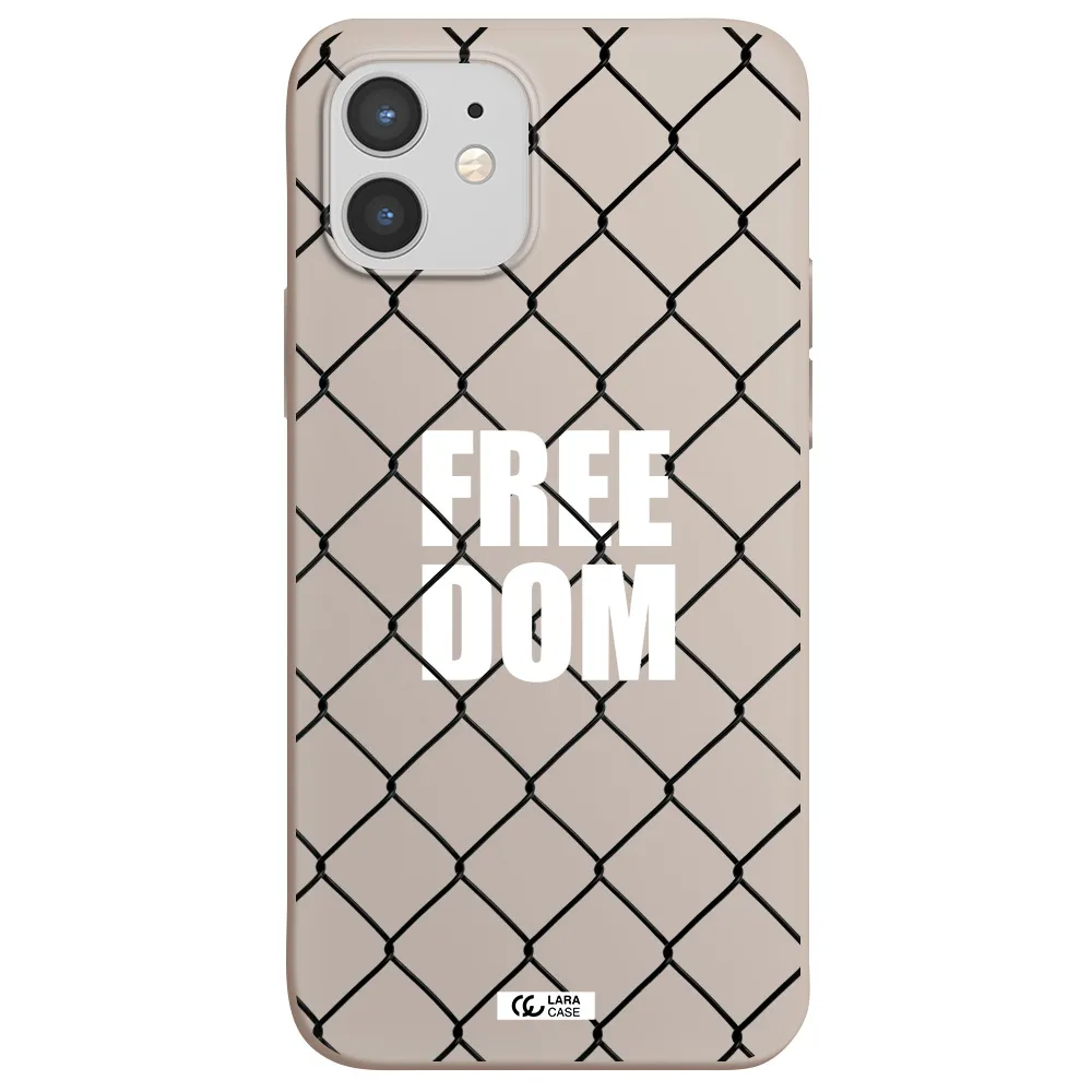 a close-up of a chain link fence Apple iPhone 12 Silicone Stone Case