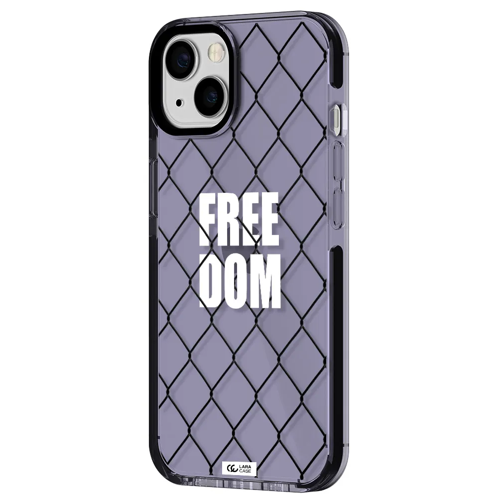 a close-up of a chain link fence Apple iPhone 13 impact Lilac Case