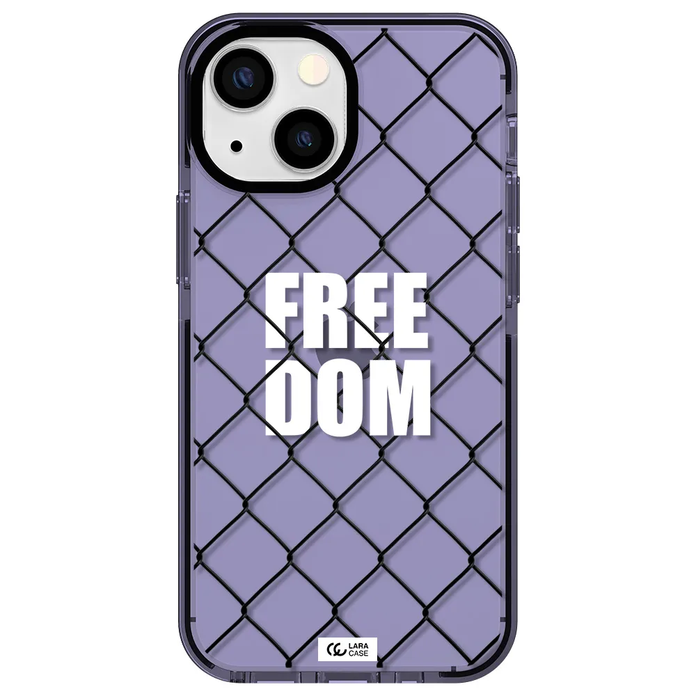 a close-up of a chain link fence Apple iPhone 13 mini impact Lilac Case