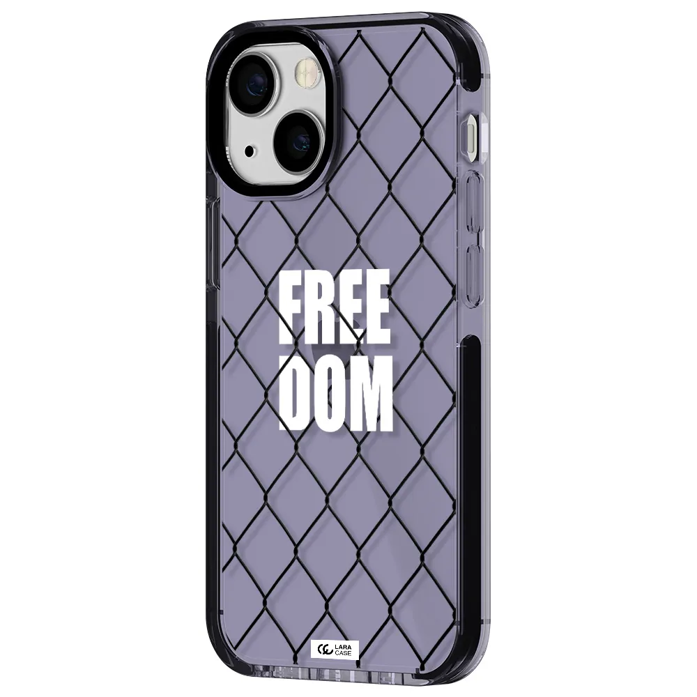 a close-up of a chain link fence Apple iPhone 13 mini impact Lilac Case