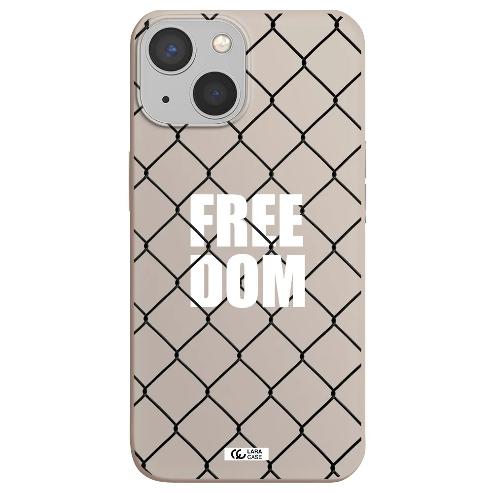 a close-up of a chain link fence Apple iPhone 13 mini Silicone Stone Case