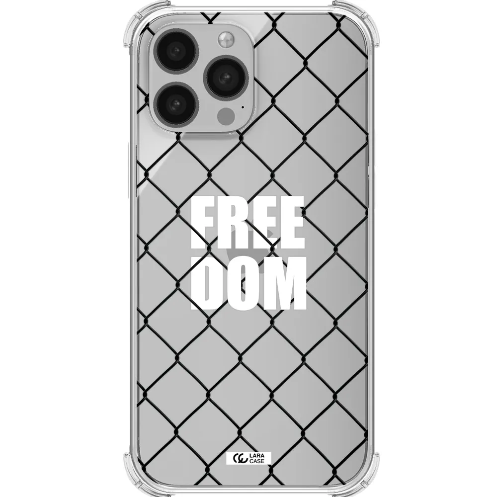 a close-up of a chain link fence Apple iPhone 13 Pro Clear PC Case