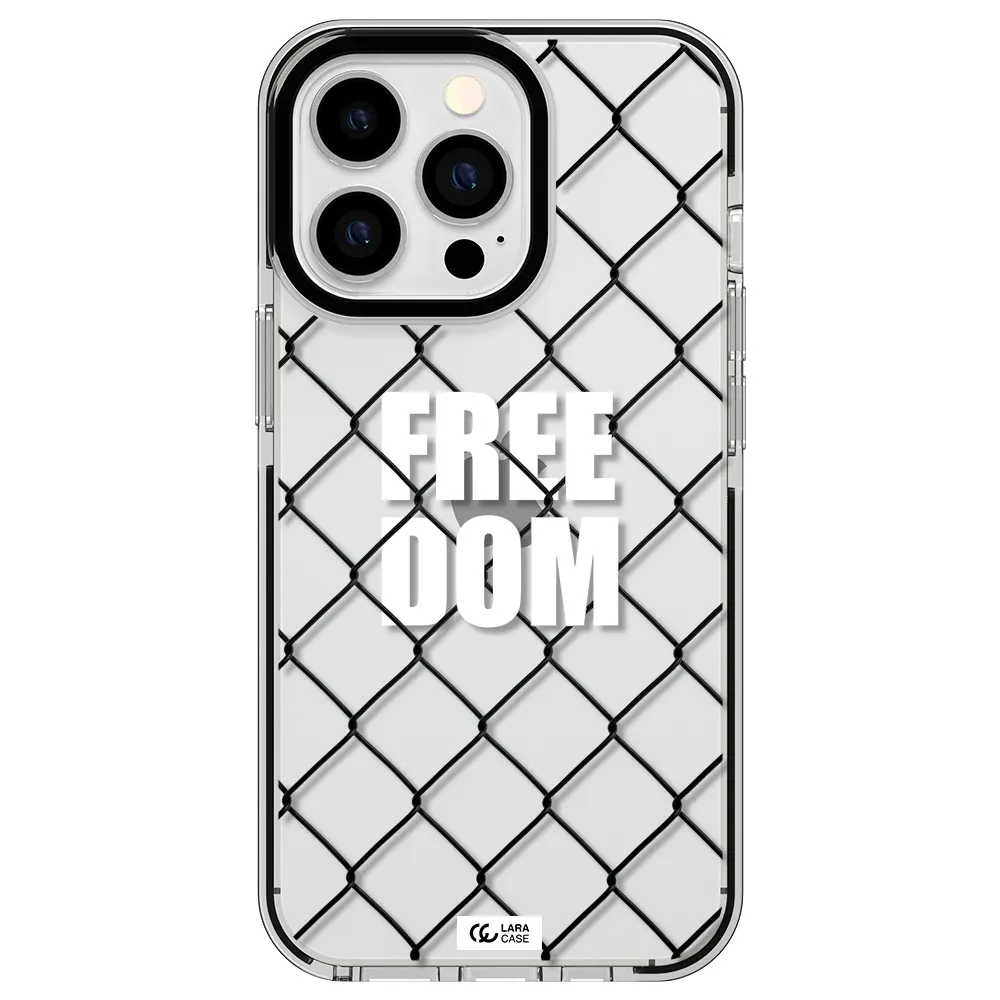 a close-up of a chain link fence Apple iPhone 13 Pro impact black border Case