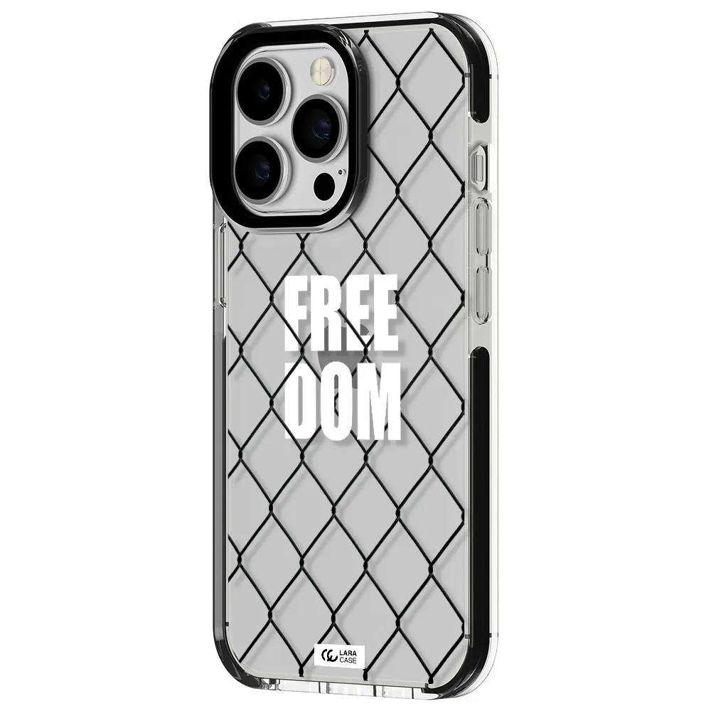 a close-up of a chain link fence Apple iPhone 13 Pro impact black border Case