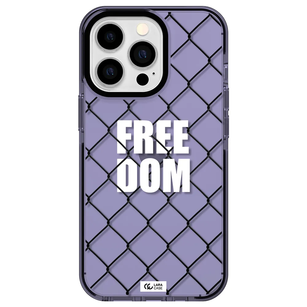 a close-up of a chain link fence Apple iPhone 13 Pro impact Lilac Case