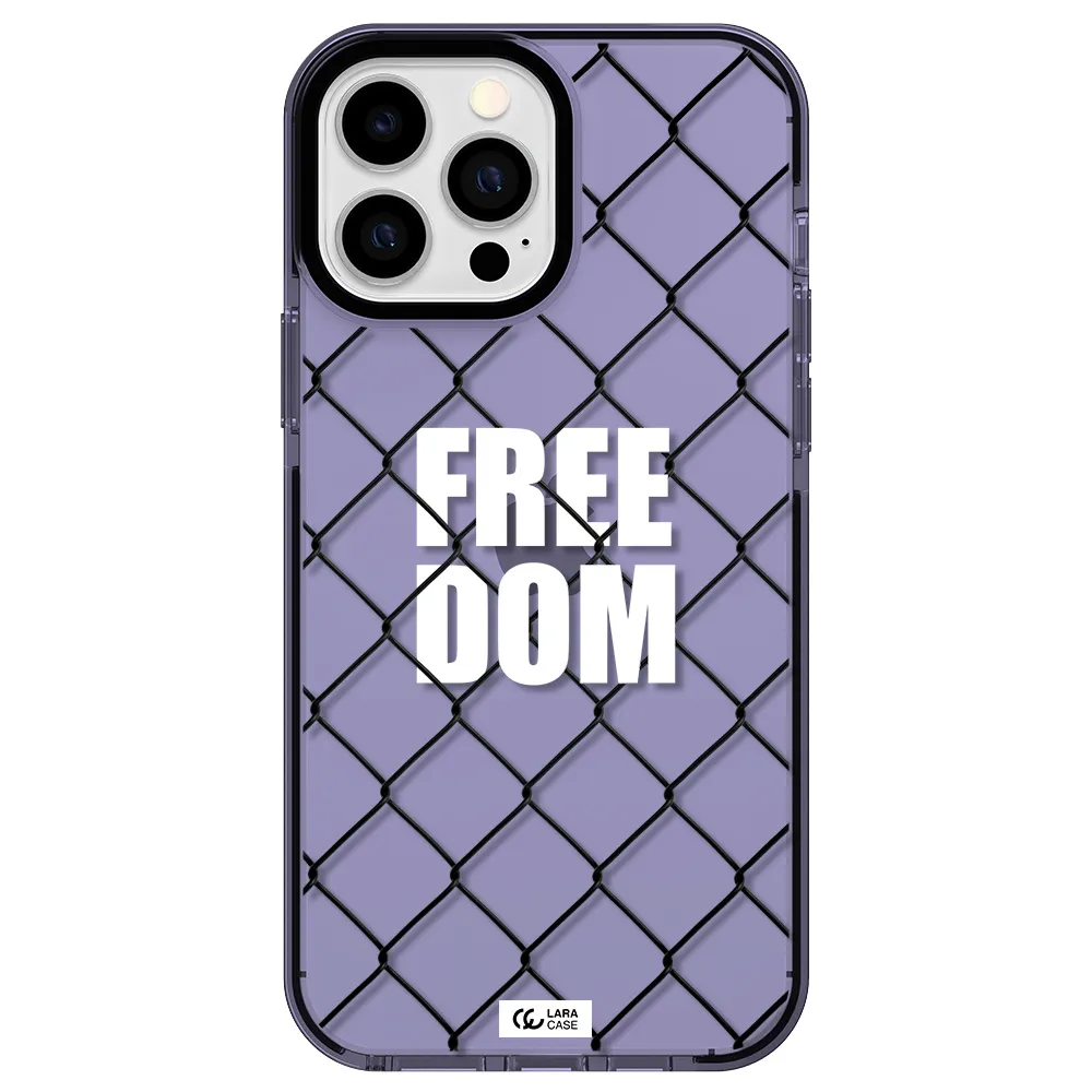 a close-up of a chain link fence Apple iPhone 13 Pro Max impact Lilac Case