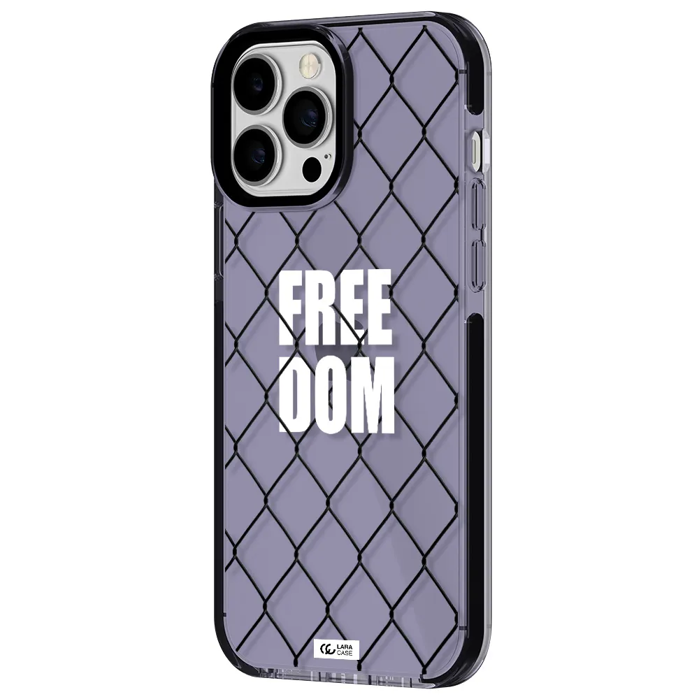 a close-up of a chain link fence Apple iPhone 13 Pro Max impact Lilac Case