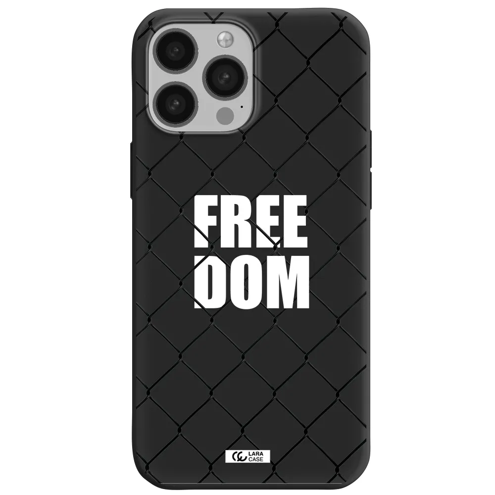 a close-up of a chain link fence Apple iPhone 13 Pro Max Silicone black Case