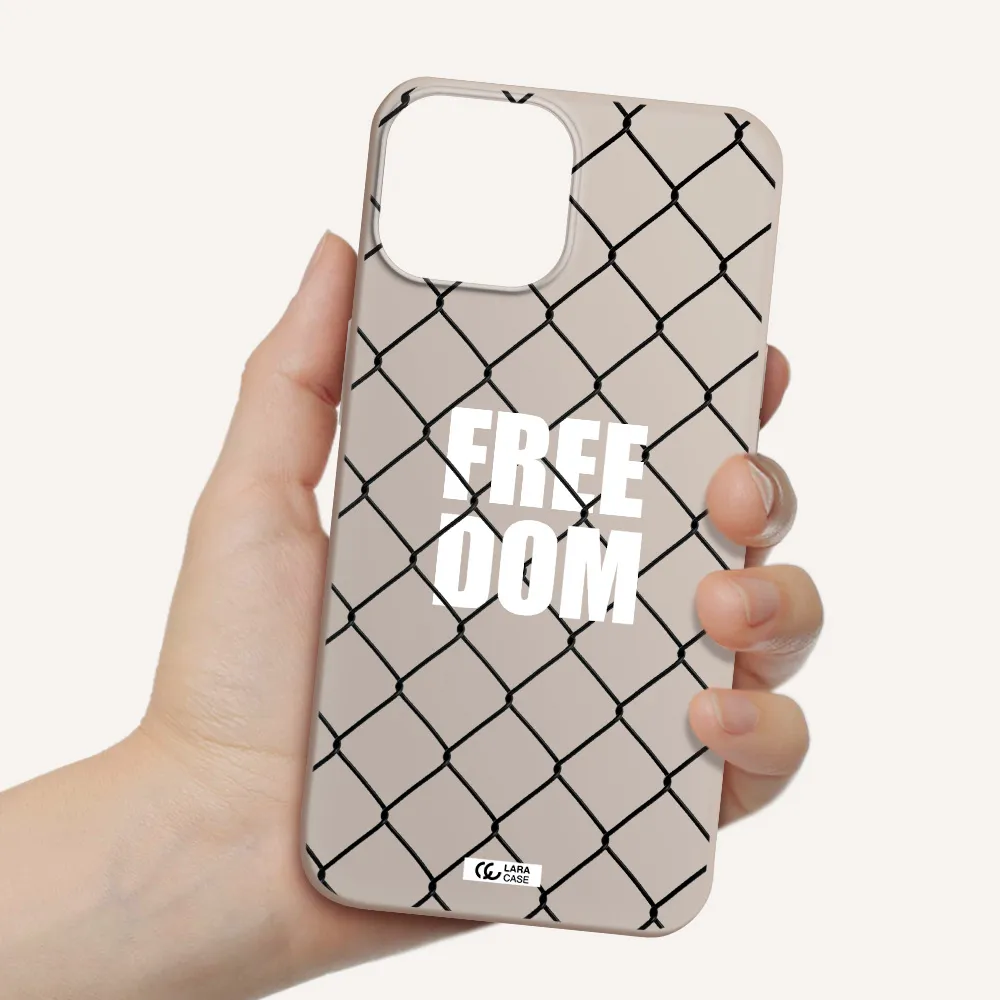 a close-up of a chain link fence Apple iPhone 13 Silicone Stone Case