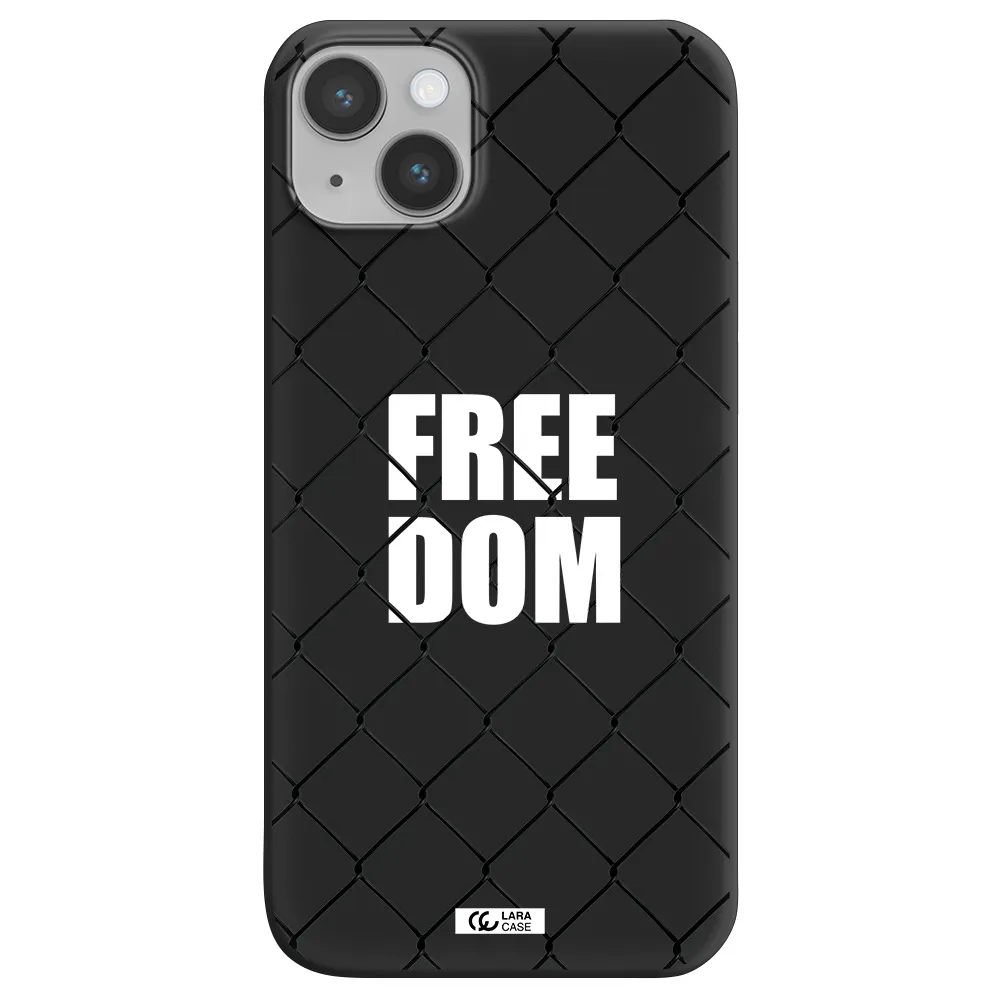 a close-up of a chain link fence Apple iPhone 14 plus Silicone black Case