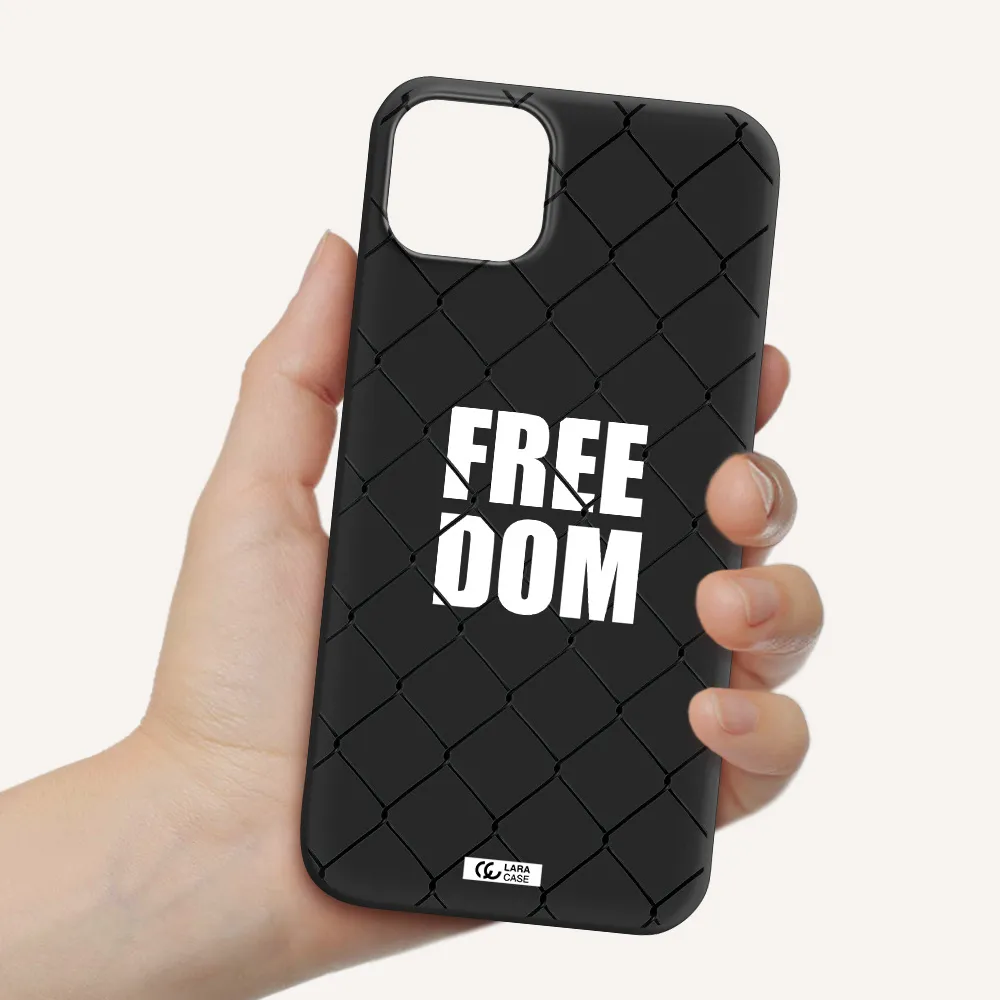 a close-up of a chain link fence Apple iPhone 14 plus Silicone black Case