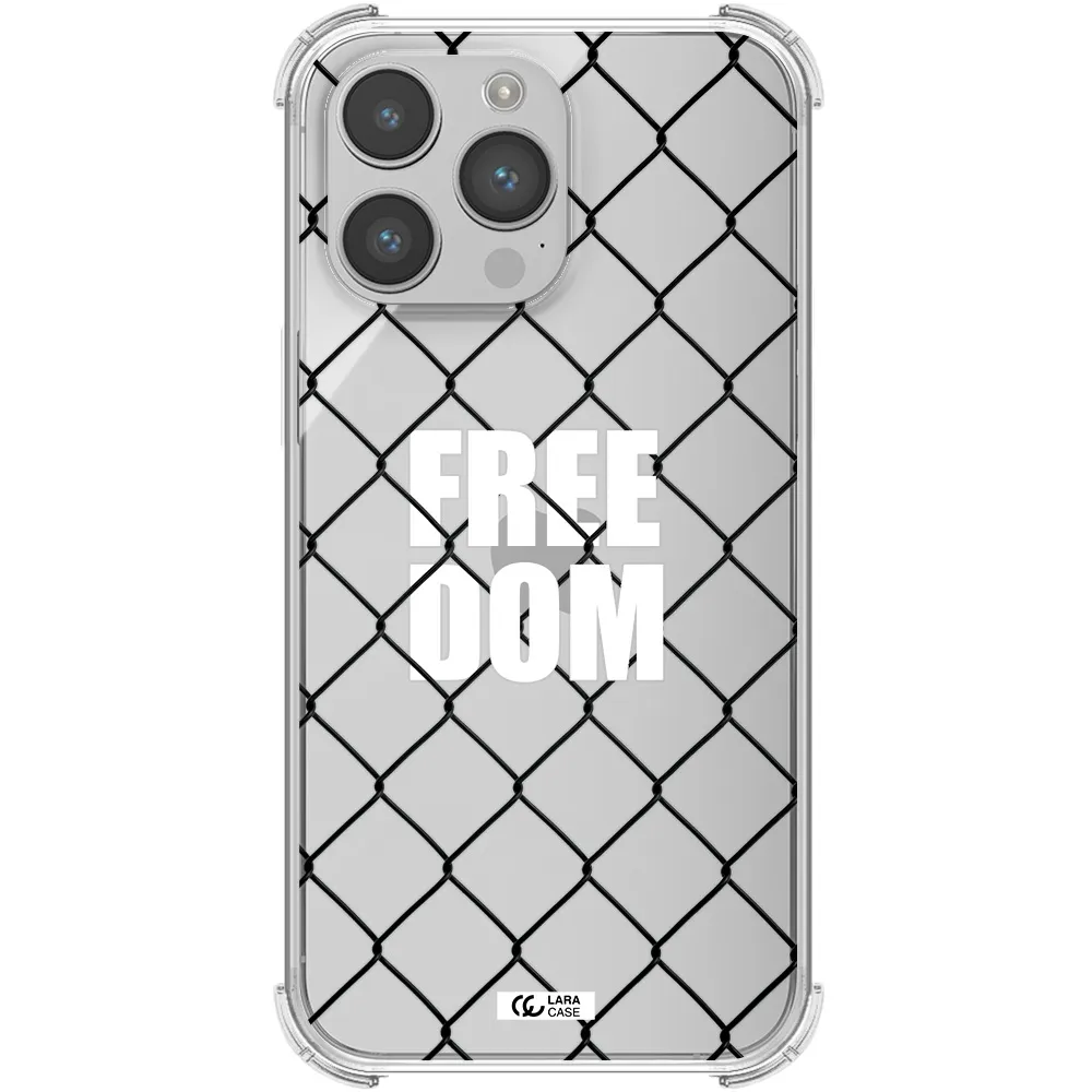 a close-up of a chain link fence Apple iPhone 14 pro max Clear PC Case