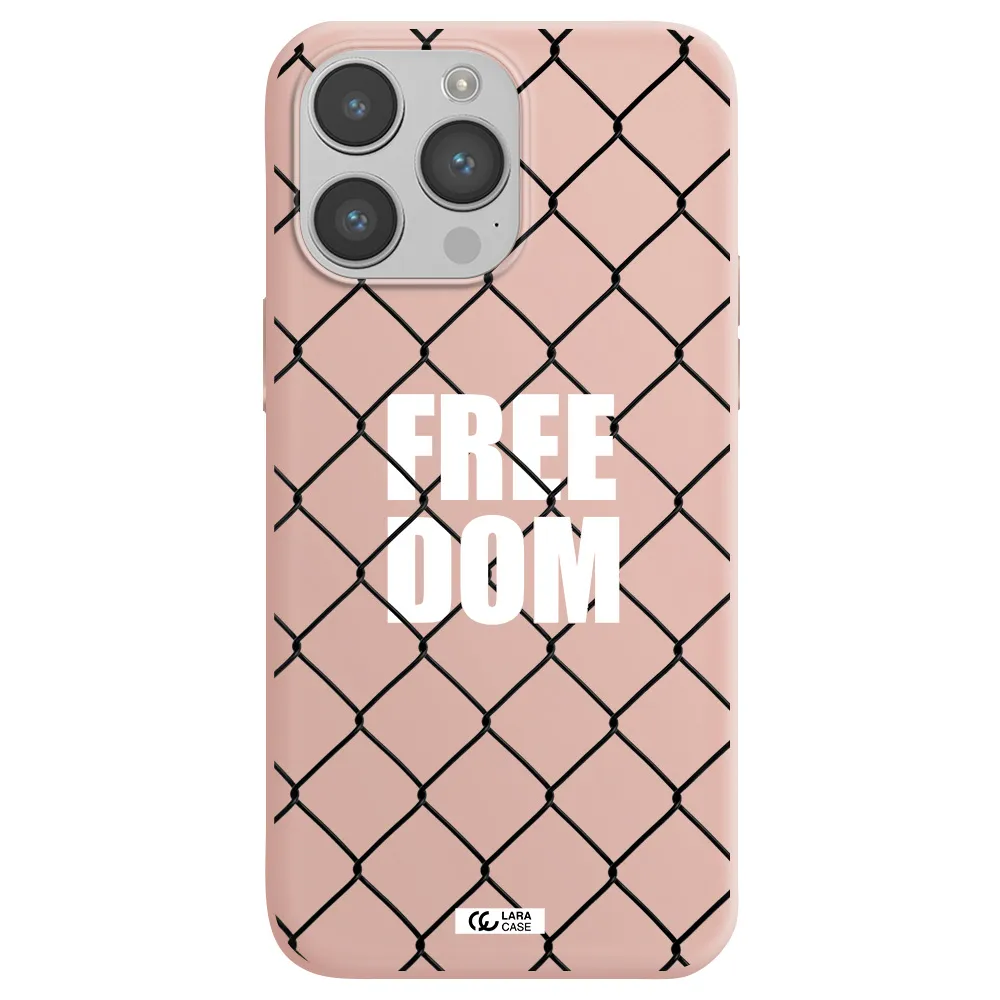 a close-up of a chain link fence Apple iPhone 14 pro max Silicone pastel pink Case