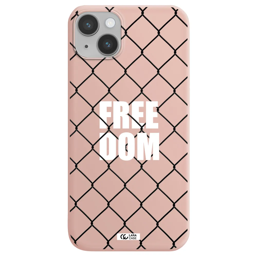 a close-up of a chain link fence Apple iPhone 14 Silicone pastel pink Case