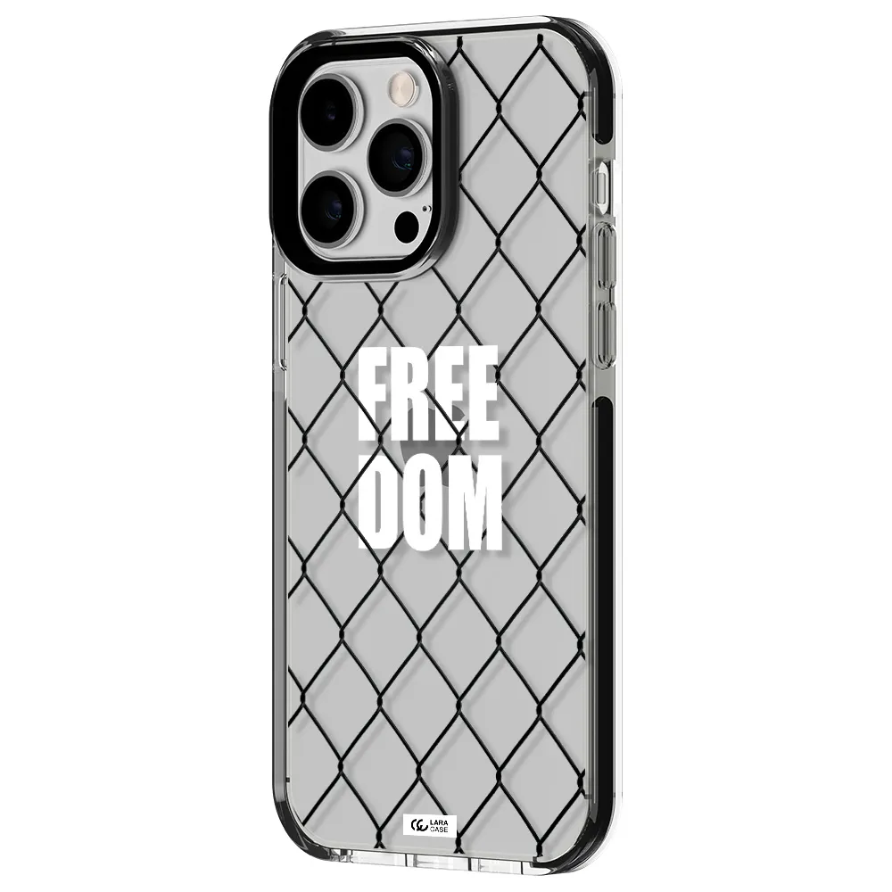 a close-up of a chain link fence Apple iPhone 15 Pro impact black border Case