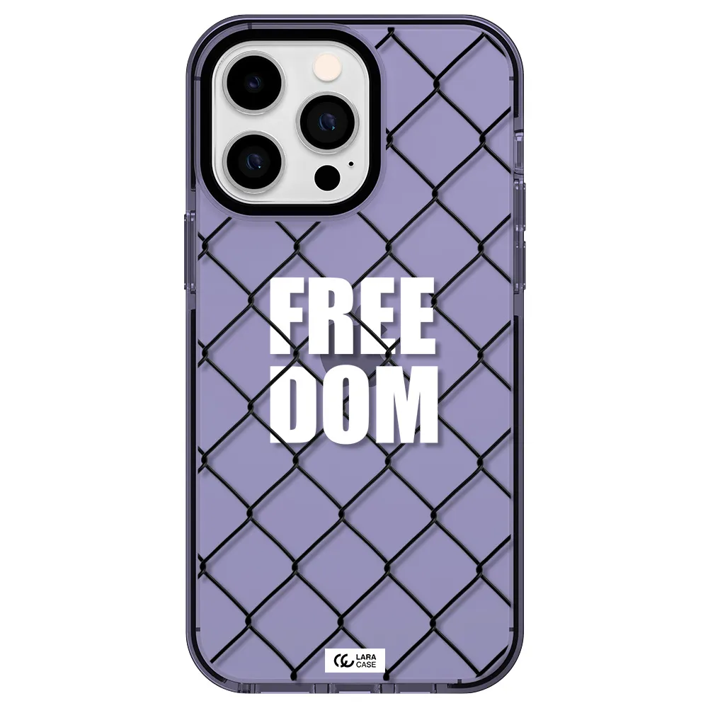 a close-up of a chain link fence Apple iPhone 15 Pro impact Lilac Case