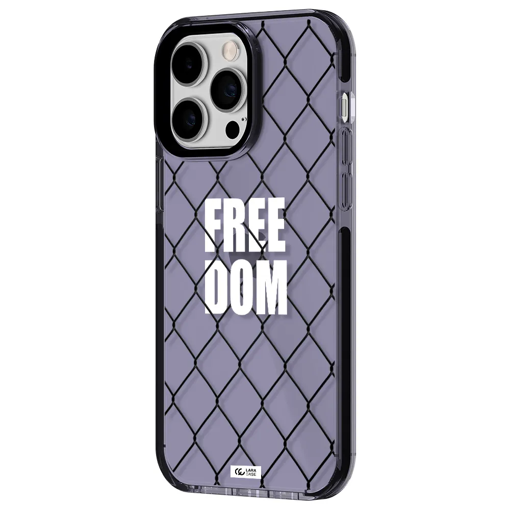 a close-up of a chain link fence Apple iPhone 15 Pro Max impact Lilac Case