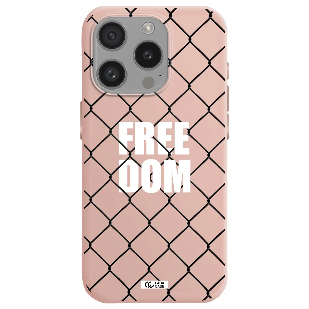 A Close-Up Of A Chain Link Fence Apple Iphone 15 Pro Silicone Pastel Pink Case
