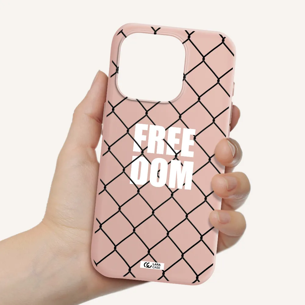 A Close-Up Of A Chain Link Fence Apple Iphone 15 Pro Silicone Pastel Pink Case