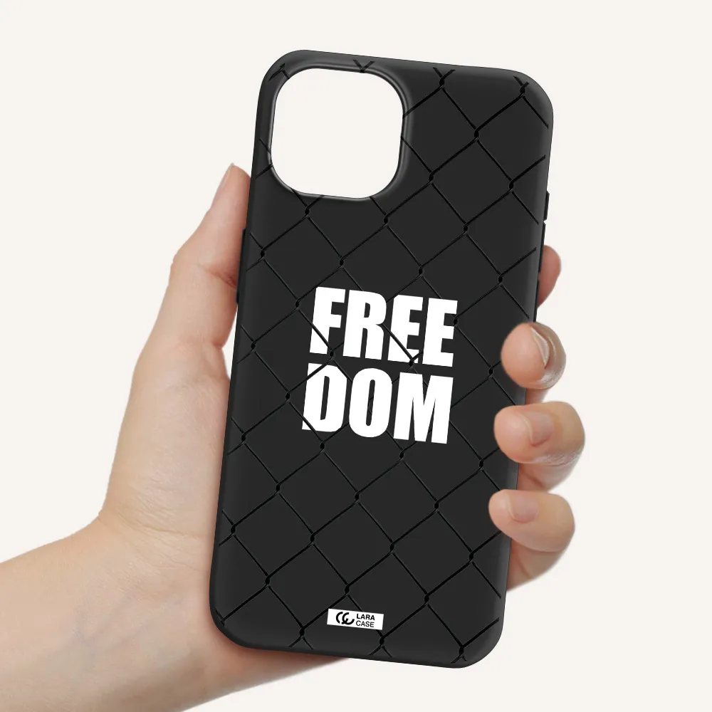 a close-up of a chain link fence Apple iPhone 15 Silicone black Case