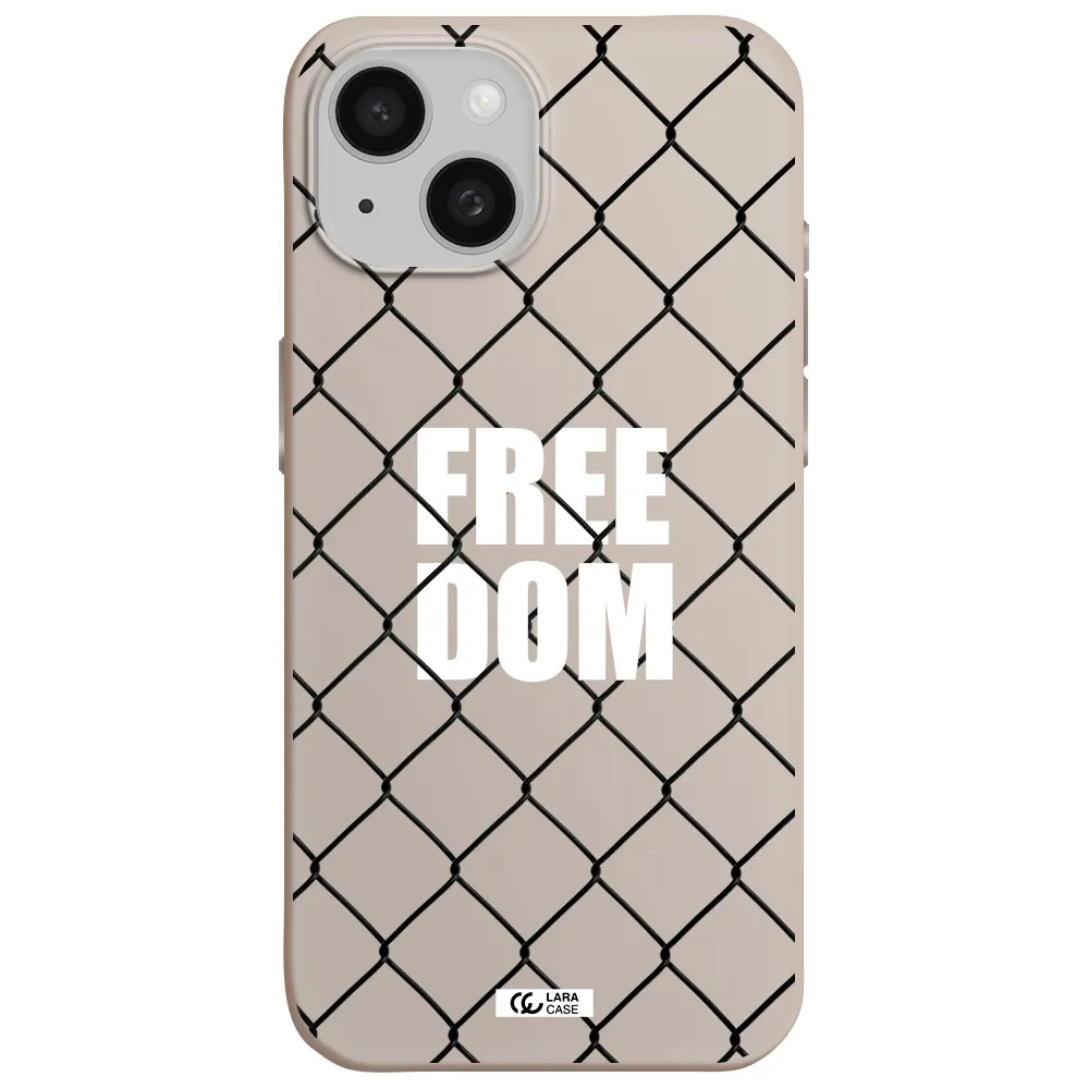 a close-up of a chain link fence Apple iPhone 15 Silicone Stone Case