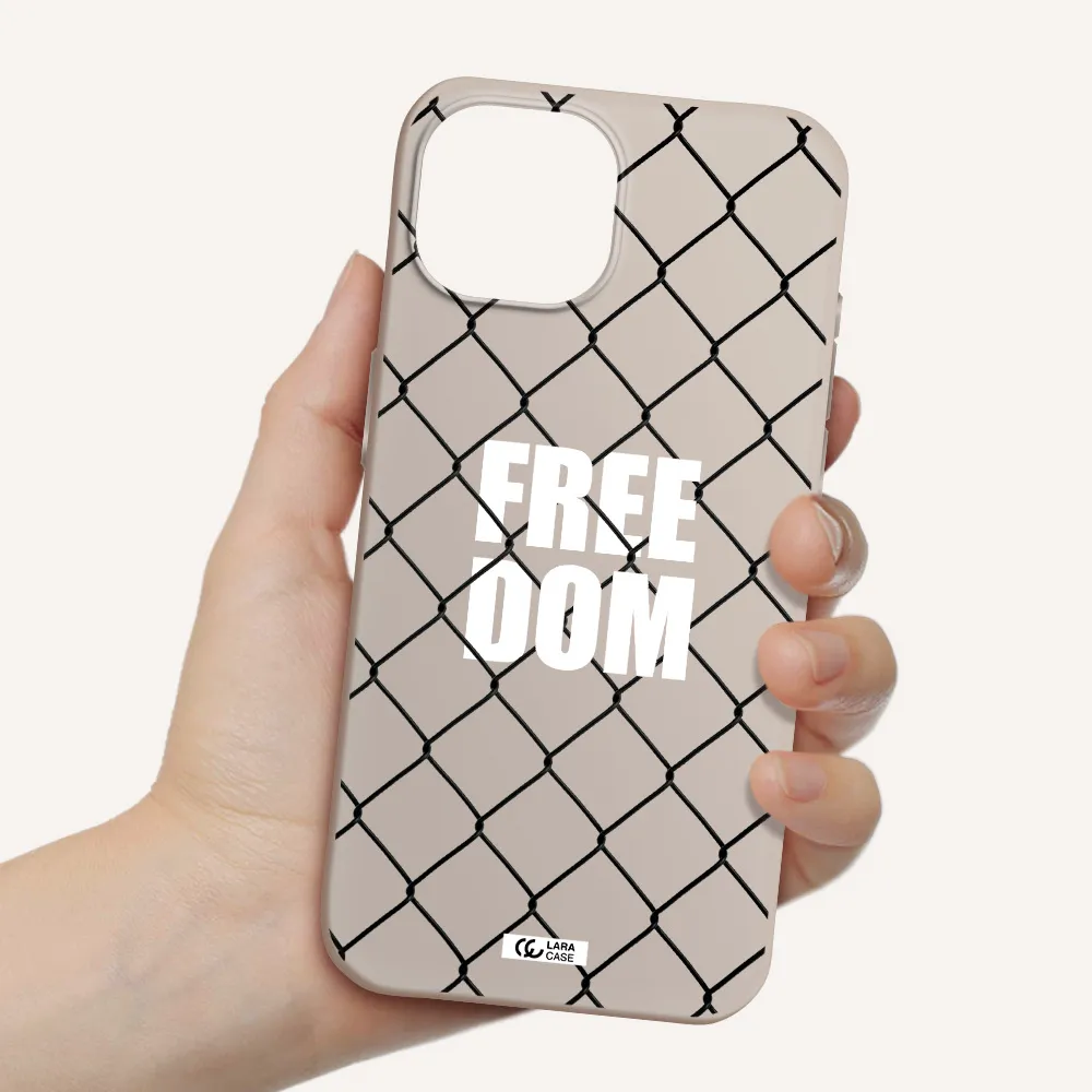 a close-up of a chain link fence Apple iPhone 15 Silicone Stone Case