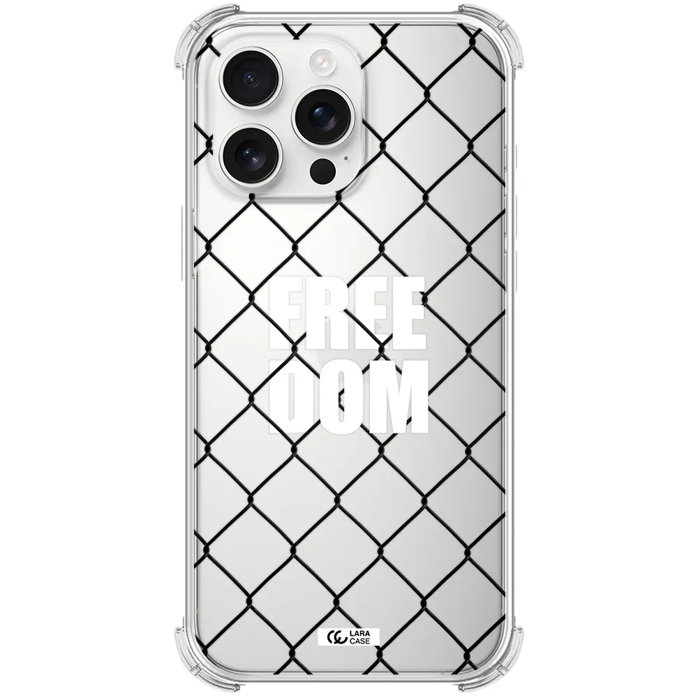 A Close-Up Of A Chain Link Fence Apple Iphone 16 Pro Max Clear Pc Case