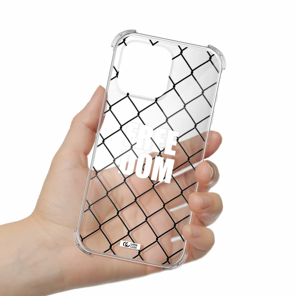A Close-Up Of A Chain Link Fence Apple Iphone 16 Pro Max Clear Pc Case
