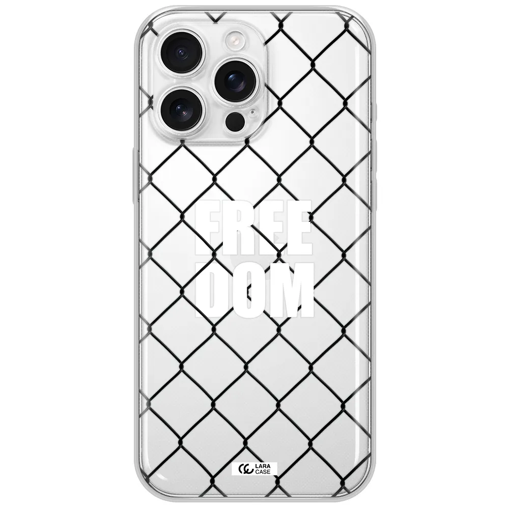 A Close-Up Of A Chain Link Fence Apple Iphone 16 Pro Max Clear Tpu Case