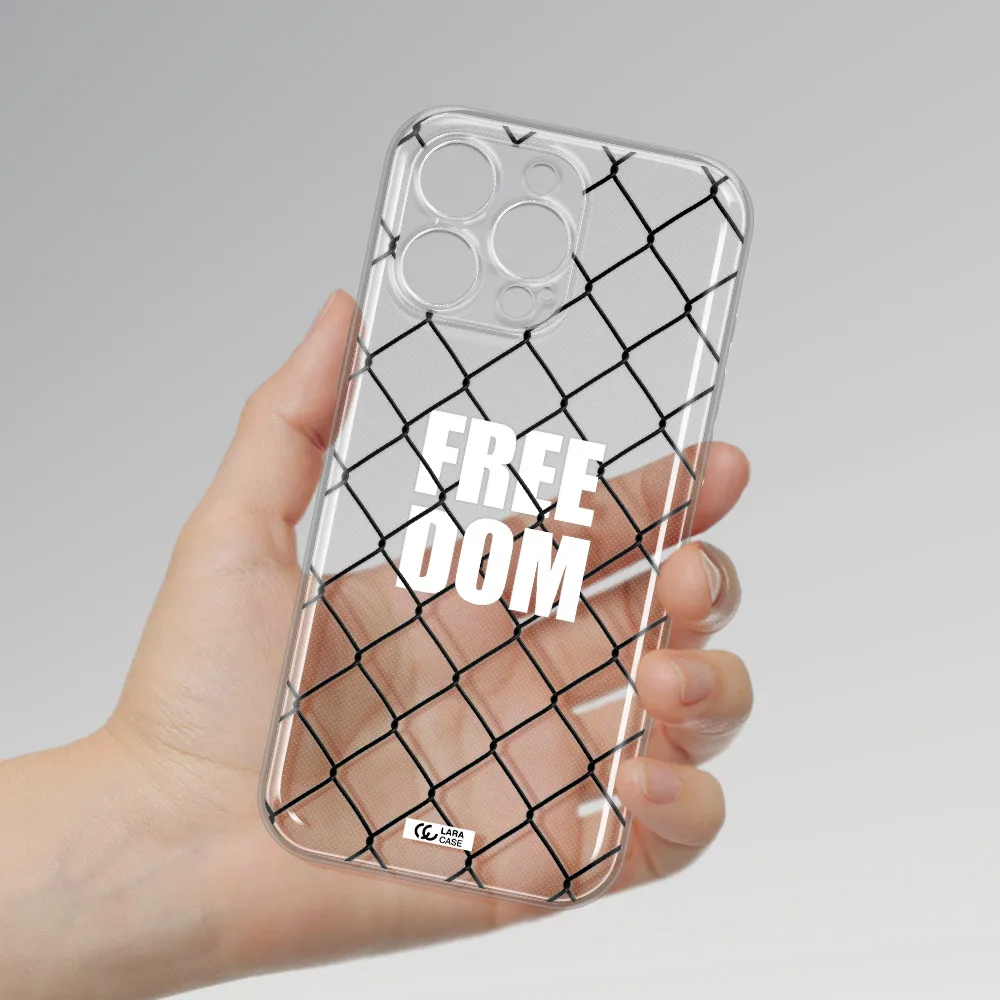A Close-Up Of A Chain Link Fence Apple Iphone 16 Pro Max Clear Tpu Case