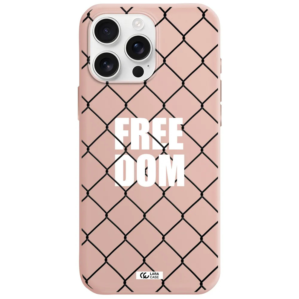 A Close-Up Of A Chain Link Fence Apple Iphone 16 Pro Max Silicone Pastel Pink Case