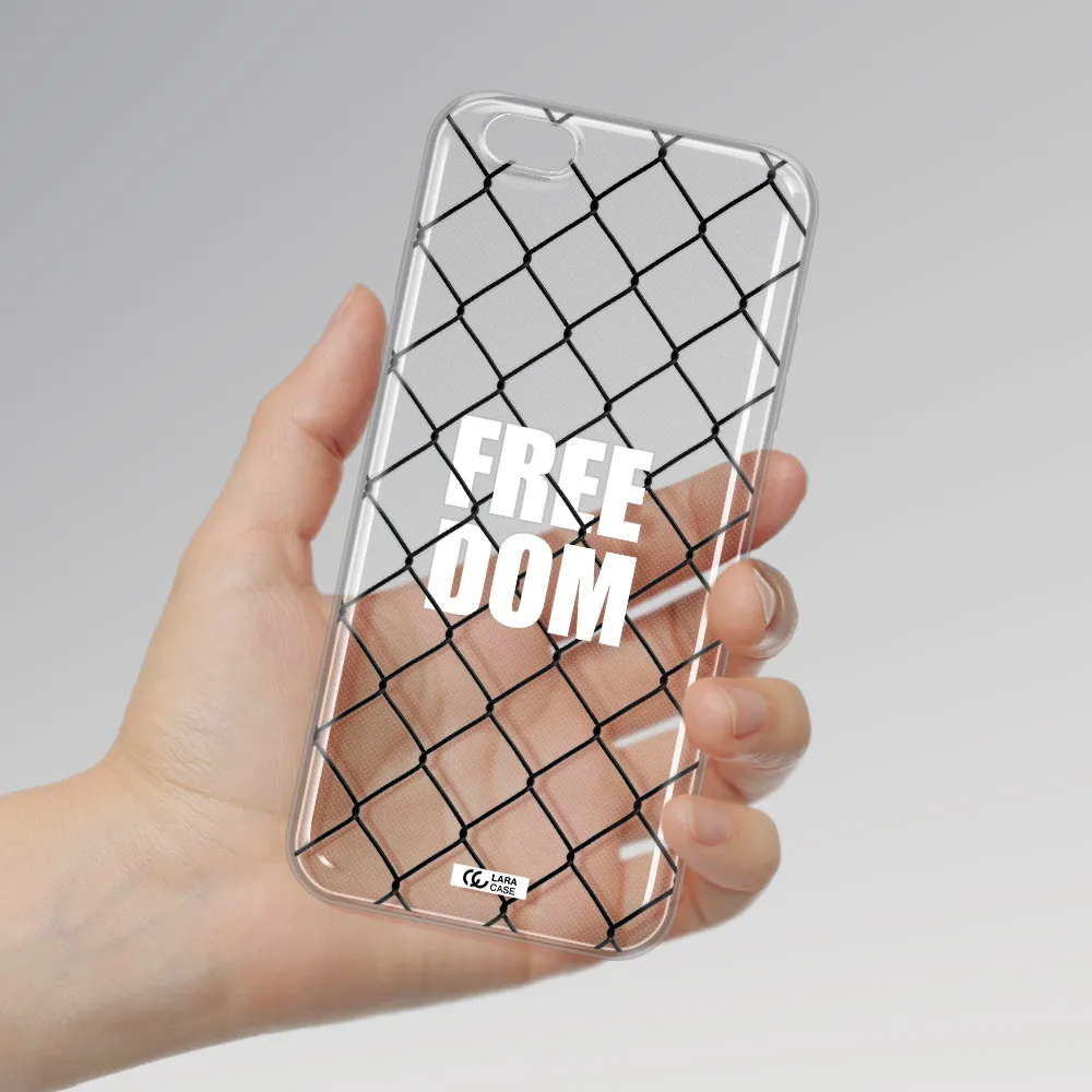a close-up of a chain link fence Apple iPhone 6 s plus Clear TPU Case