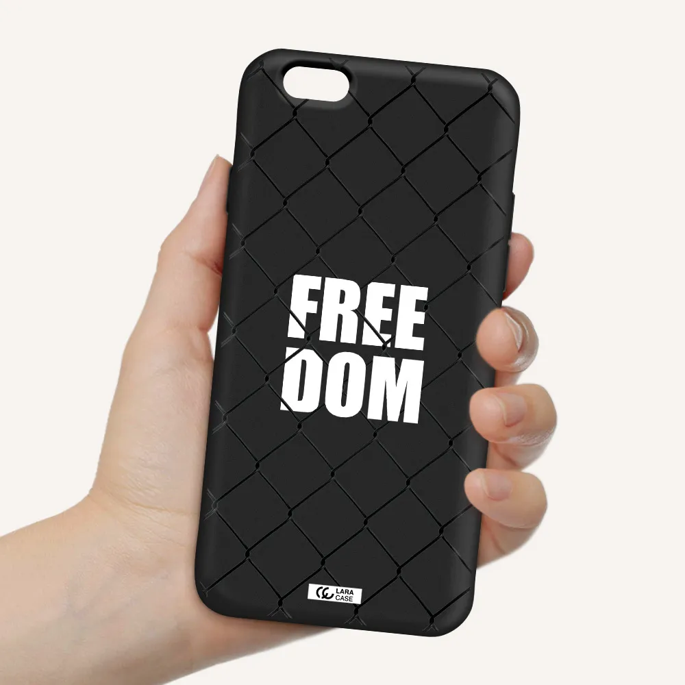 a close-up of a chain link fence Apple iPhone 6 Silicone black Case