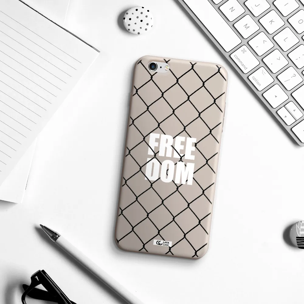 a close-up of a chain link fence Apple iPhone 6S Silicone Stone Case