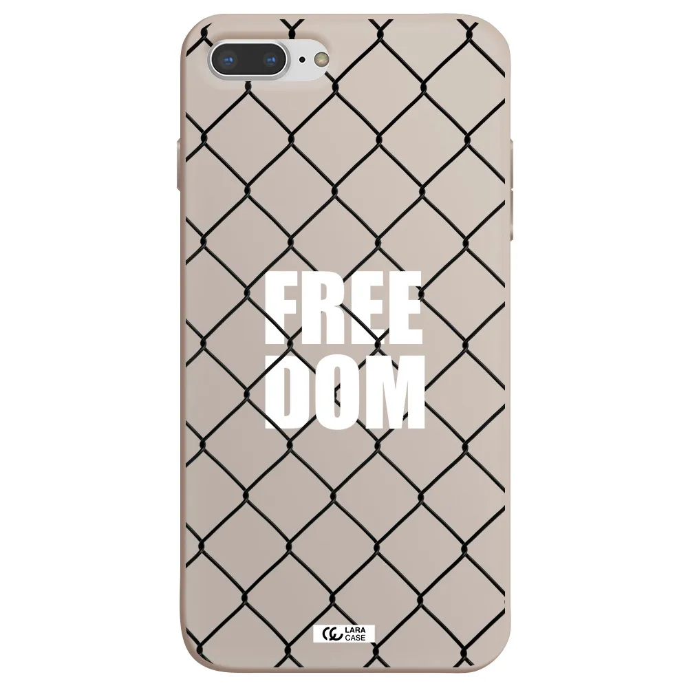 a close-up of a chain link fence Apple iPhone 7 plus Silicone Stone Case
