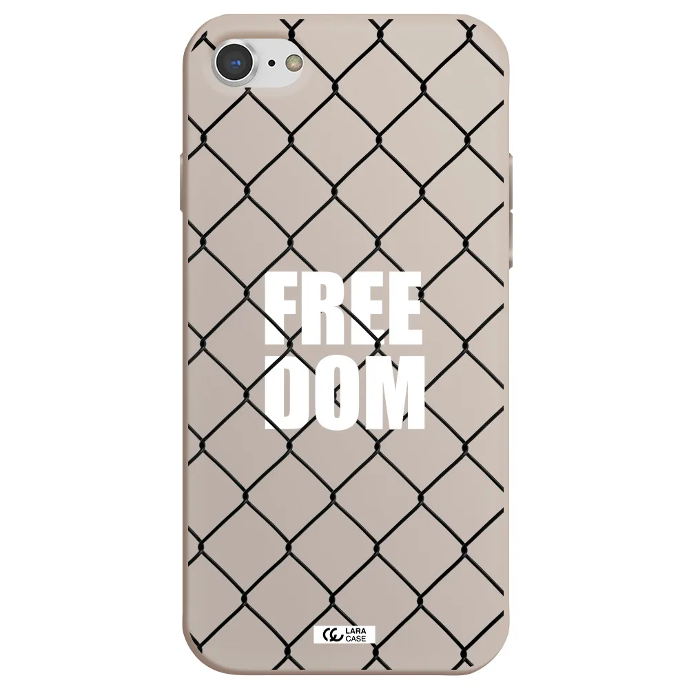 a close-up of a chain link fence Apple iPhone 7 Silicone Stone Case