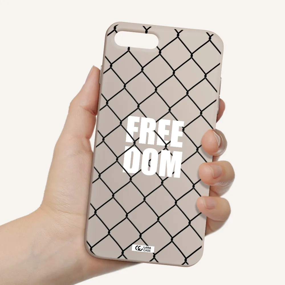 a close-up of a chain link fence Apple iPhone 8 plus Silicone Stone Case