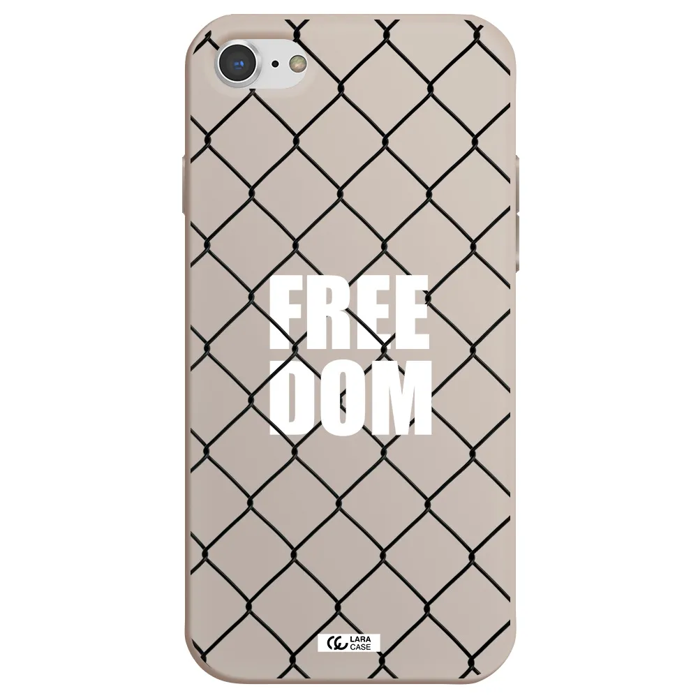 a close-up of a chain link fence Apple iPhone 8 Silicone Stone Case