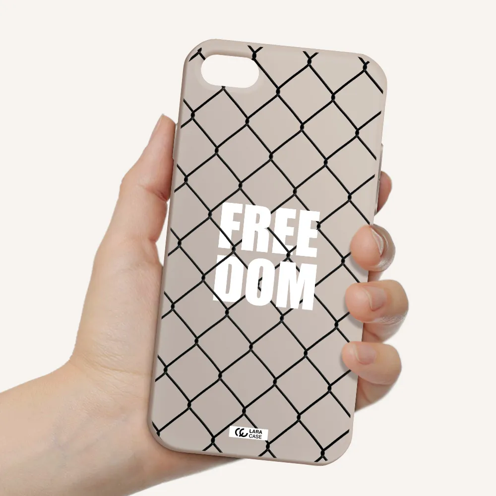 a close-up of a chain link fence Apple iPhone 8 Silicone Stone Case