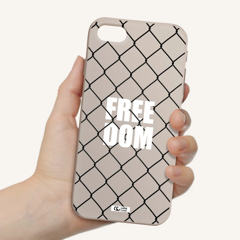 a close-up of a chain link fence Apple iPhone se 2020 Silicone Stone Case
