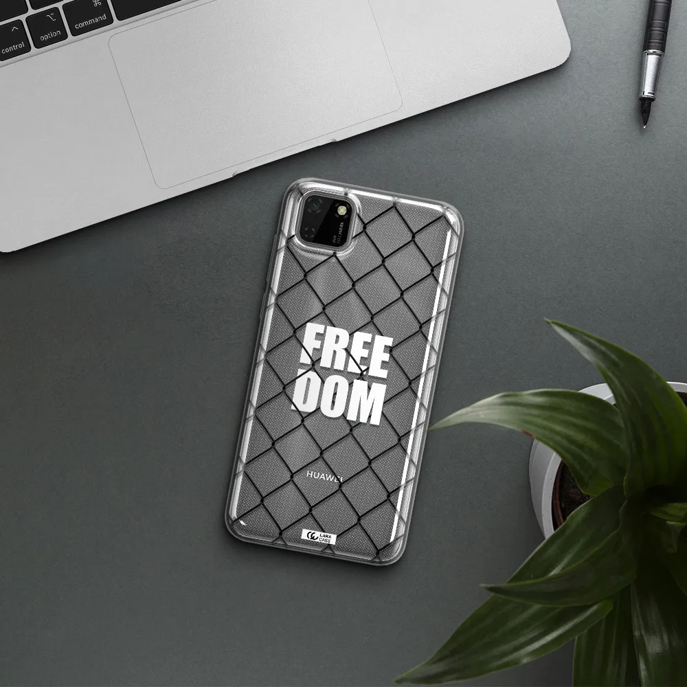 a close-up of a chain link fence Huawei Honor 9S Clear TPU Case